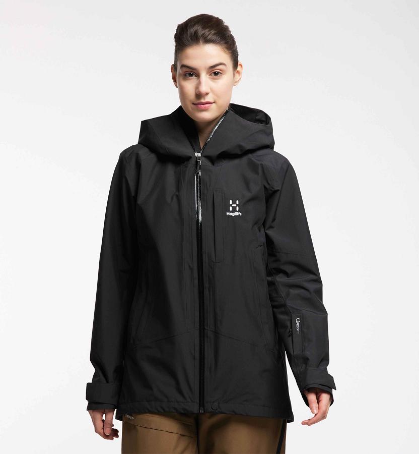 Haglöfs Womens Lumi Ski Jacket Black New Zealand 14392CUFL